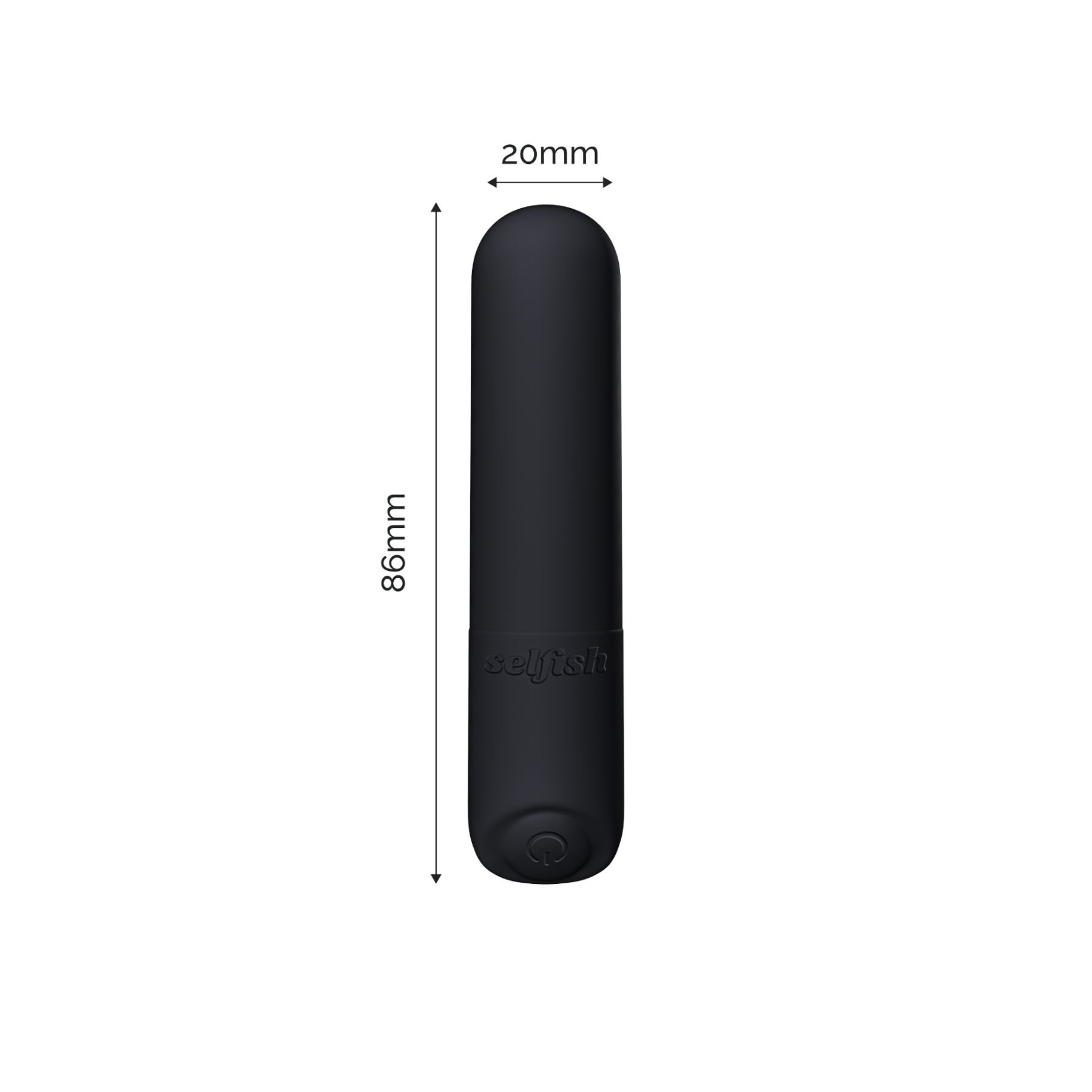 מיני ויברטור עם שלט, מידות